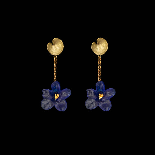 Wild Violet Drop Post Earrings