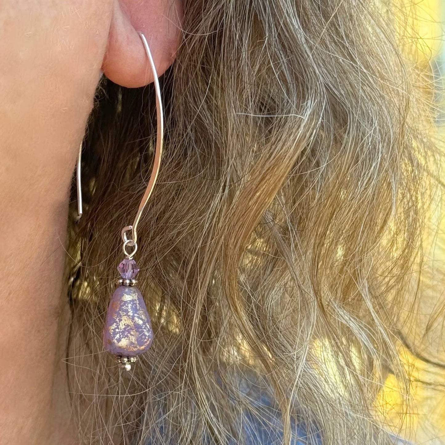 Organic Long Drop Earrings