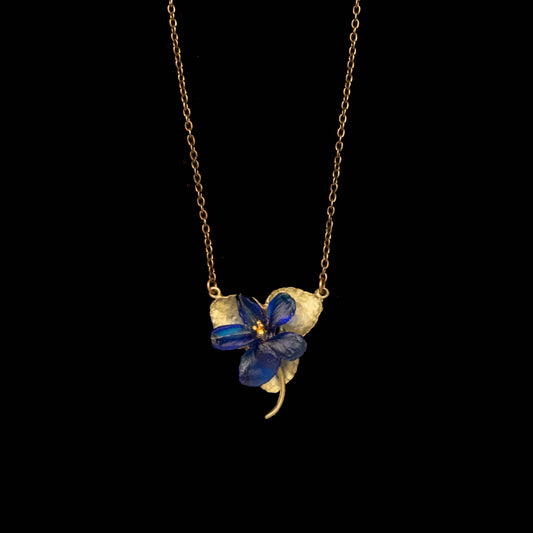 Wild Violet Single Flower Pendant - 16" Adj.