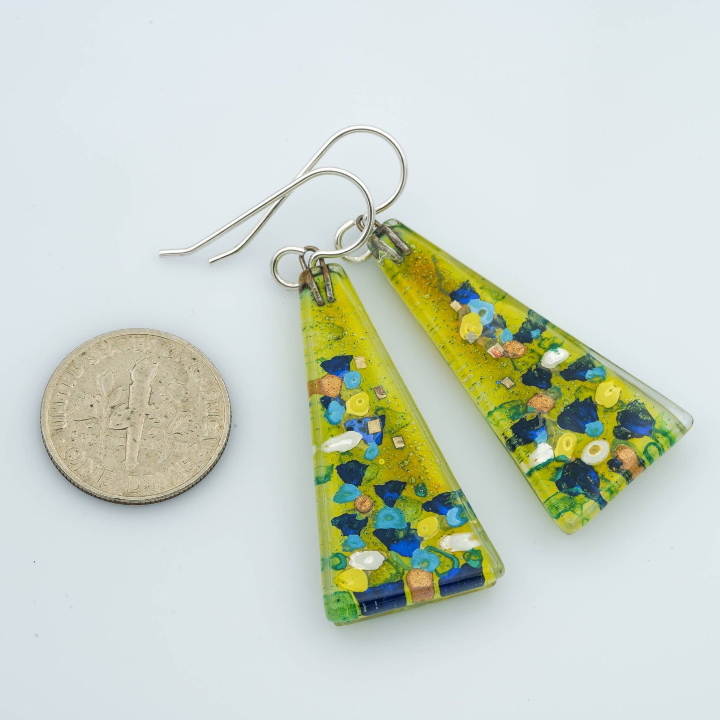 Triangle Earrings - Garden
