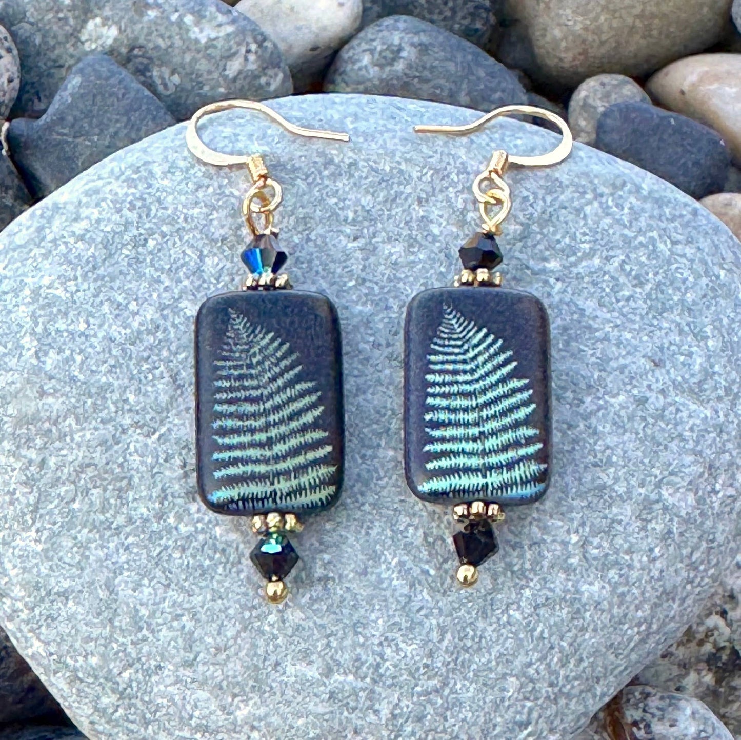 Etched Fern Earrings