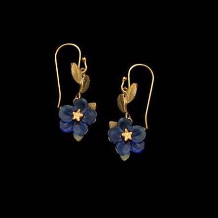 Blue Violet Wire Earrings