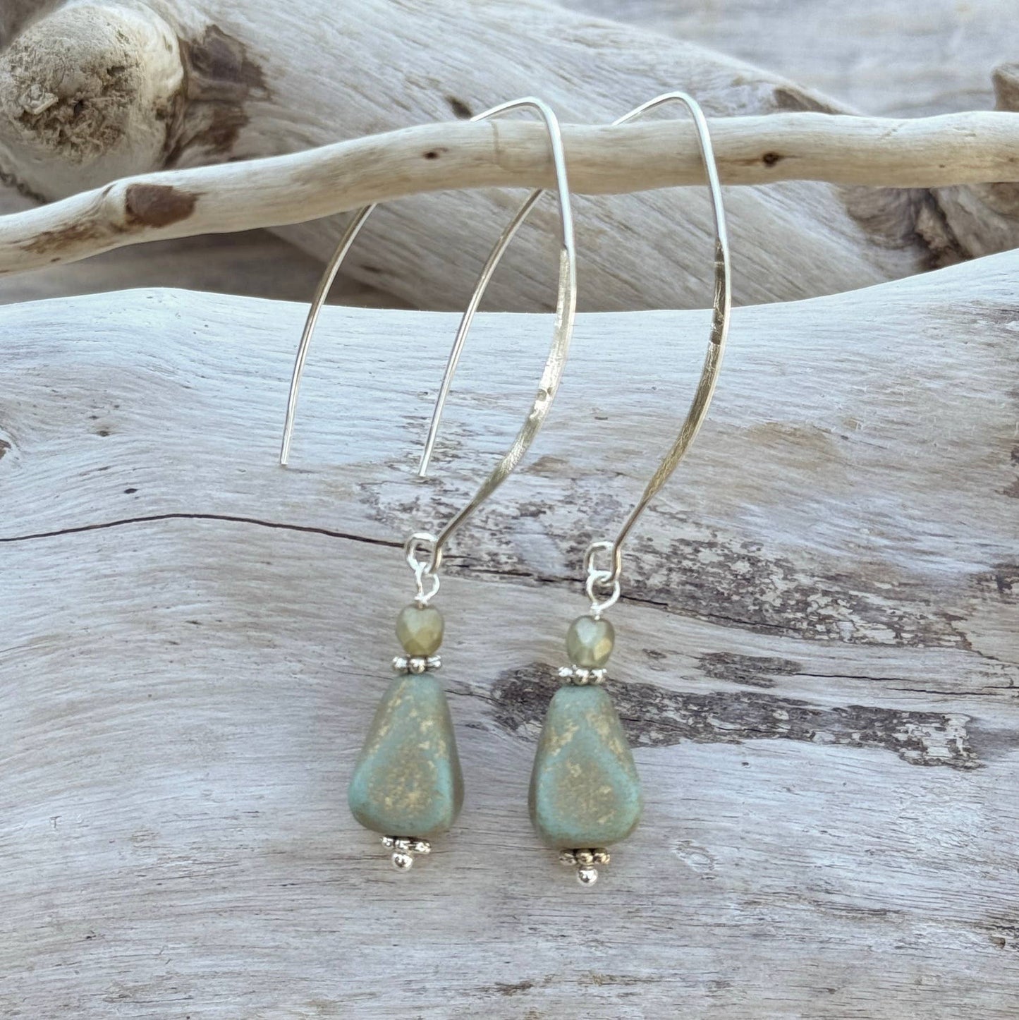 Organic Long Drop Earrings