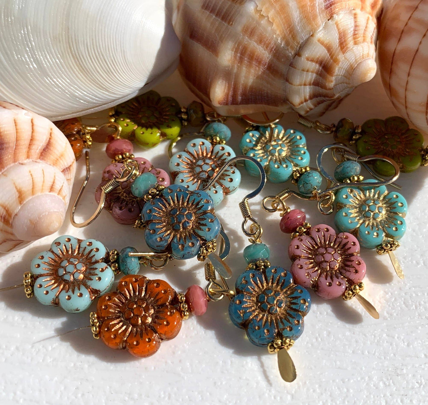Flower Earrings - Asst Colors