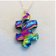 Dichroic Glass Puzzle Pendant