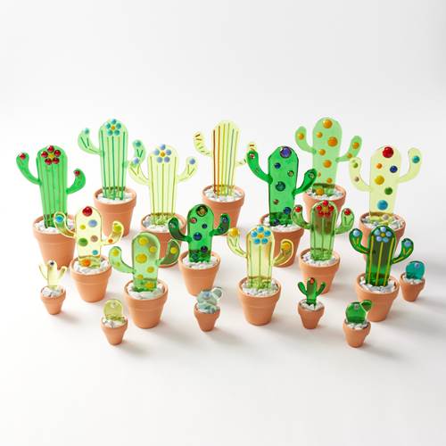 Potted Cactus - Fused Glass