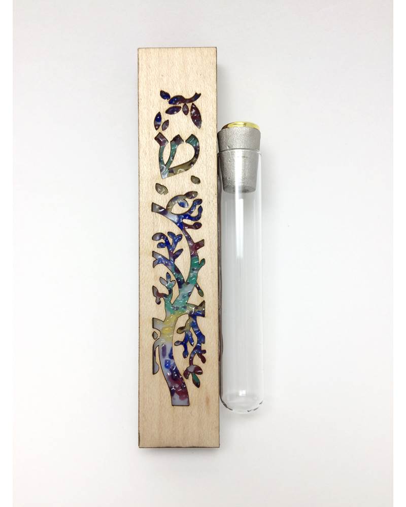 Tree of Life Wedding Shards Mezuzah