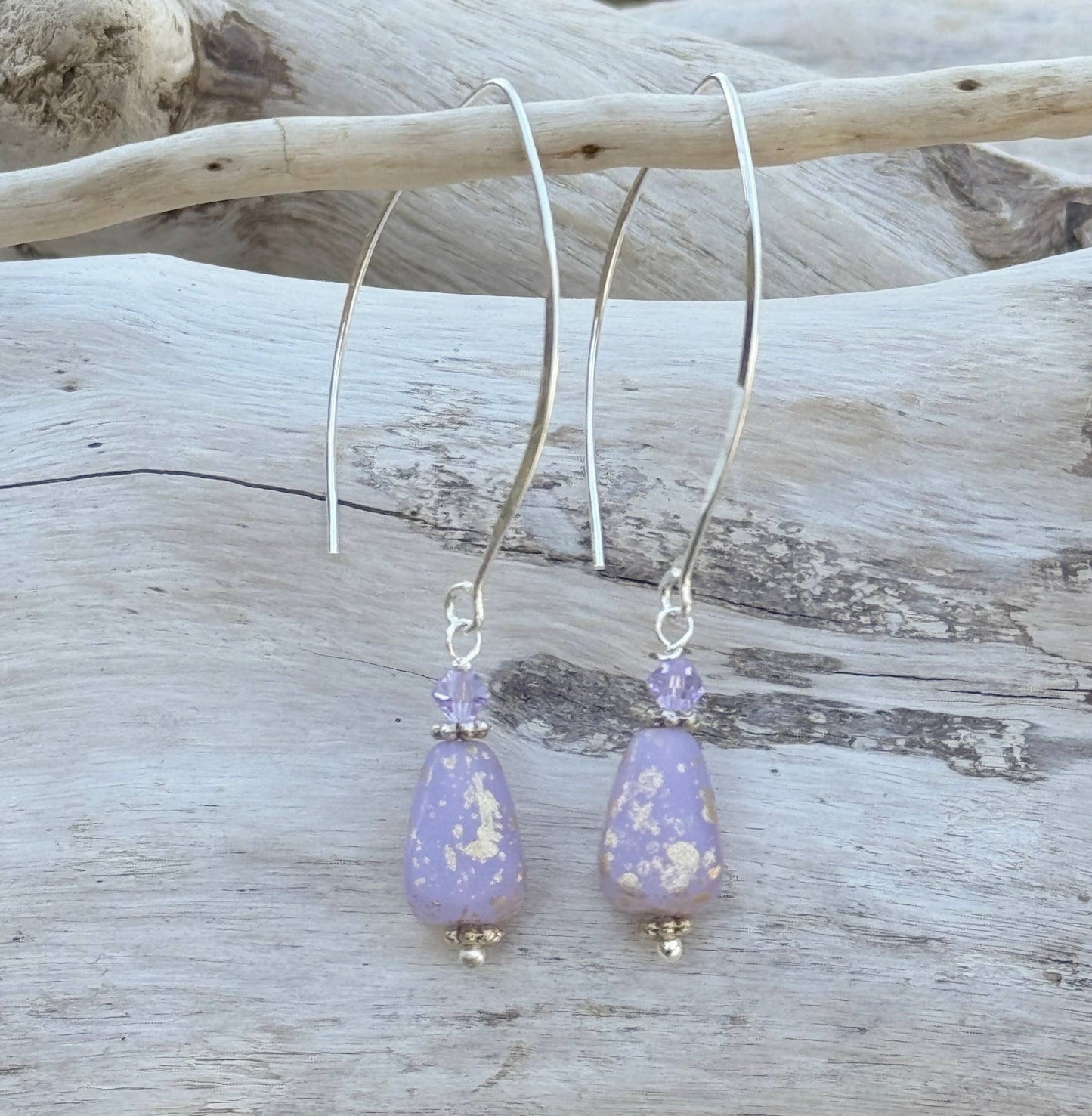 Organic Long Drop Earrings