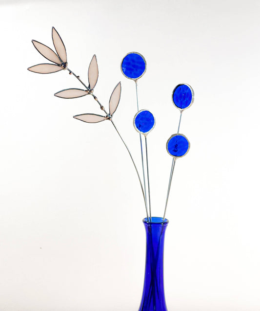 Blue Glass Globe Thistle Stem