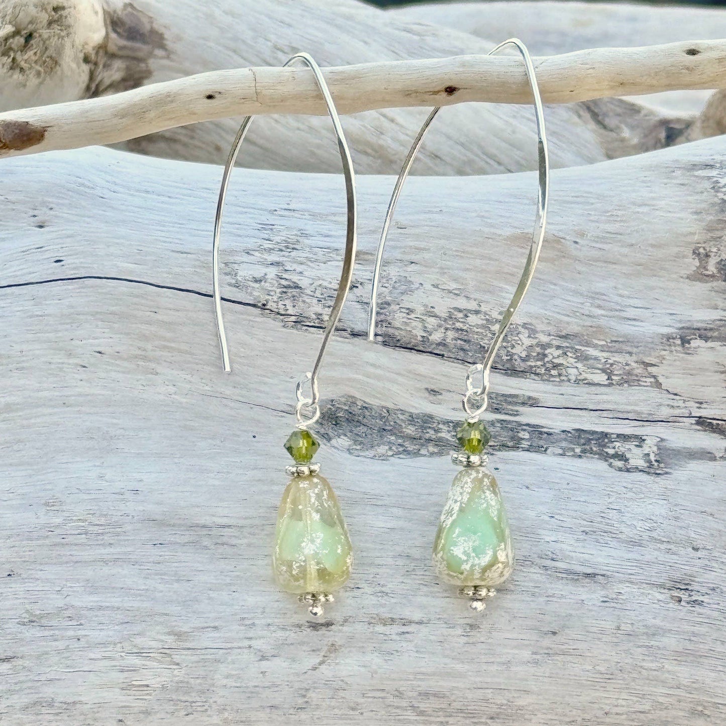Organic Long Drop Earrings