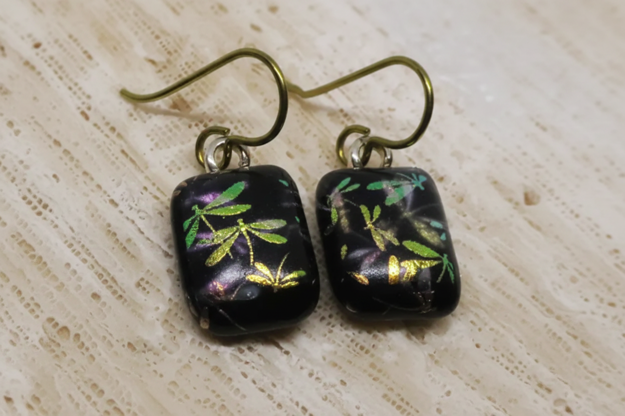 Double-Layer Dragonfly Earrings