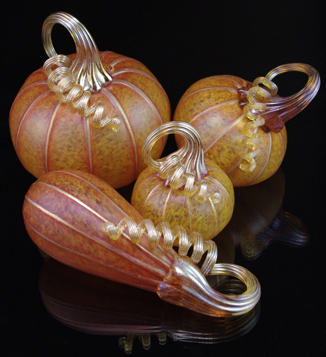 Sunrise Orange Pumpkins + Gourds