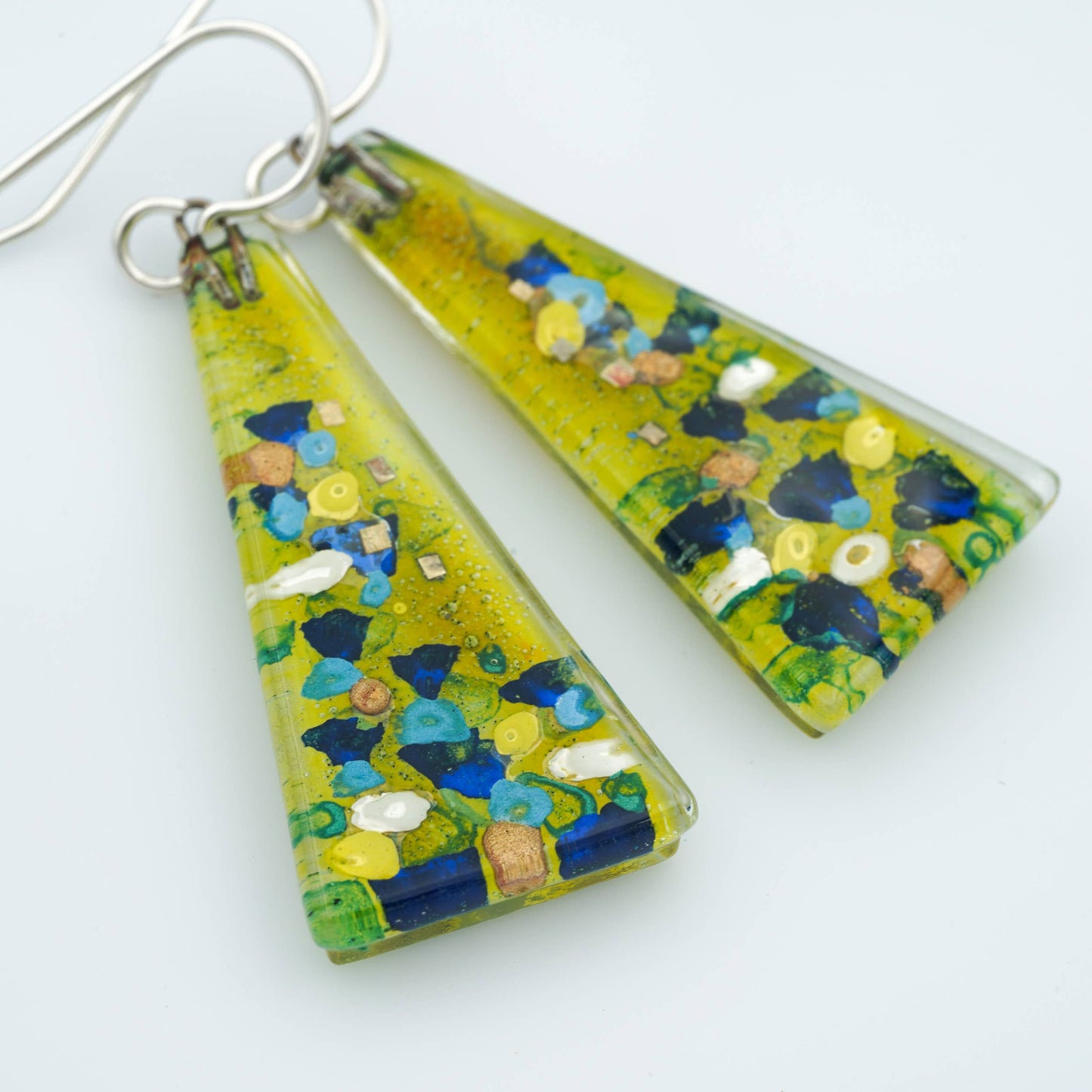 Triangle Earrings - Garden
