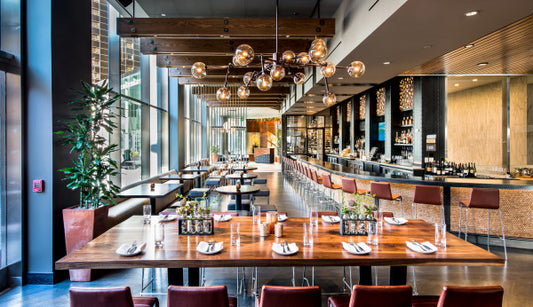 The Furnace: a glassworks provides major glassworks installation for Denver’s Guard & Grace Steakhouse Restaurant