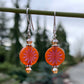 Aster Flower Glass Earrings - Asst Colors