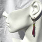 Opera Prism Earrings in Dark Magenta