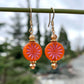 Aster Flower Glass Earrings - Asst Colors