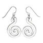 Glass Small Flat Spiral Earrings