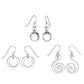 Glass Small Flat Spiral Earrings