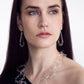 Glass Tear Drop Wheel Earrings