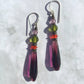 Opera Prism Earrings in Dark Magenta