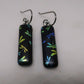 Dichroic Dragonfly Earrings in Blue & Green