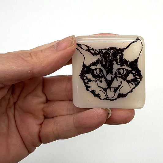 Glass Magnet - Kitty