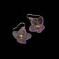 African Violet Wire Earrings