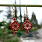 Aster Flower Glass Earrings - Asst Colors