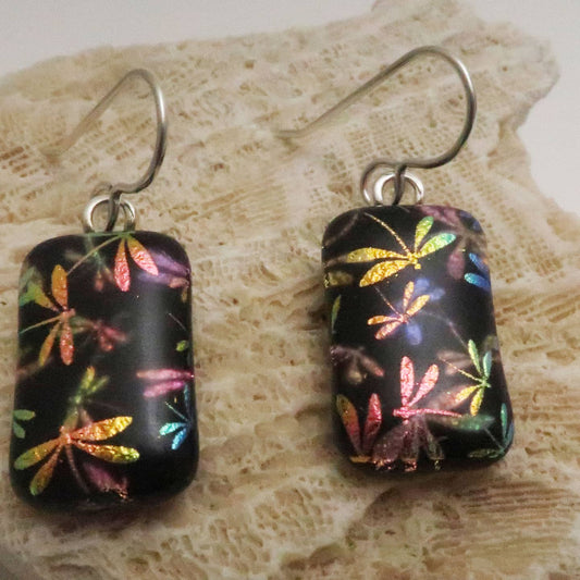 Double-Layer Dragonfly Earrings