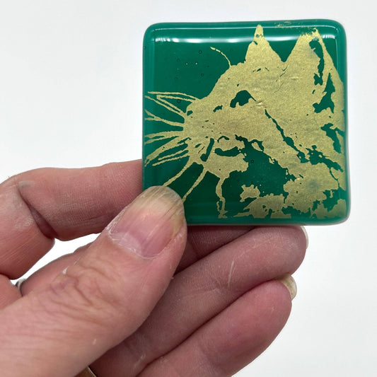 Glass Magnet - Fancy Cat
