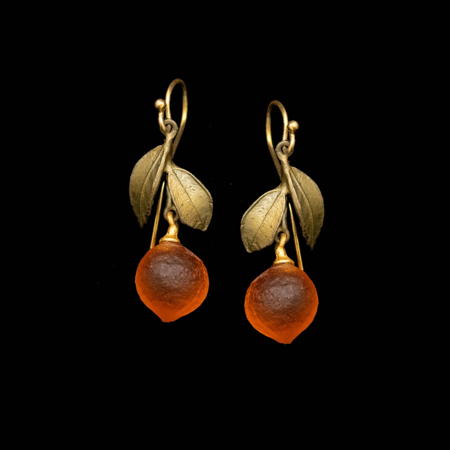 Orange Blossom Leaf Dangles