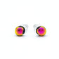 Dichroic Stud Earrings - Round