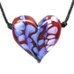 Confetti Flameworked Glass Heart Necklace