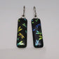 Dichroic Dragonfly Earrings in Blue & Green