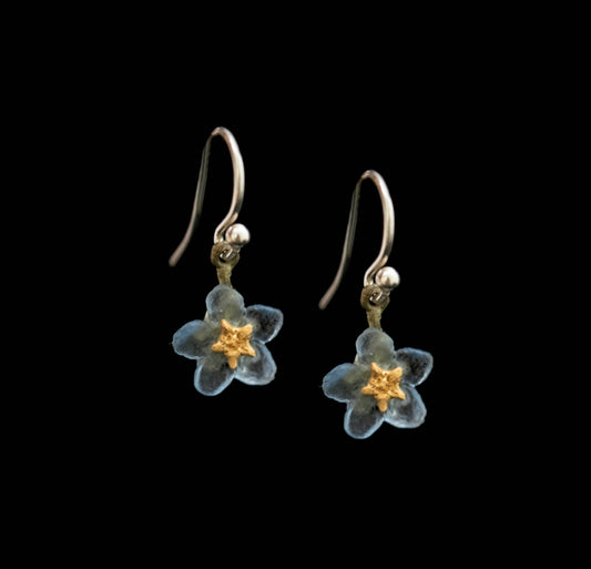 Forget Me Not Single Flower Wire Earring