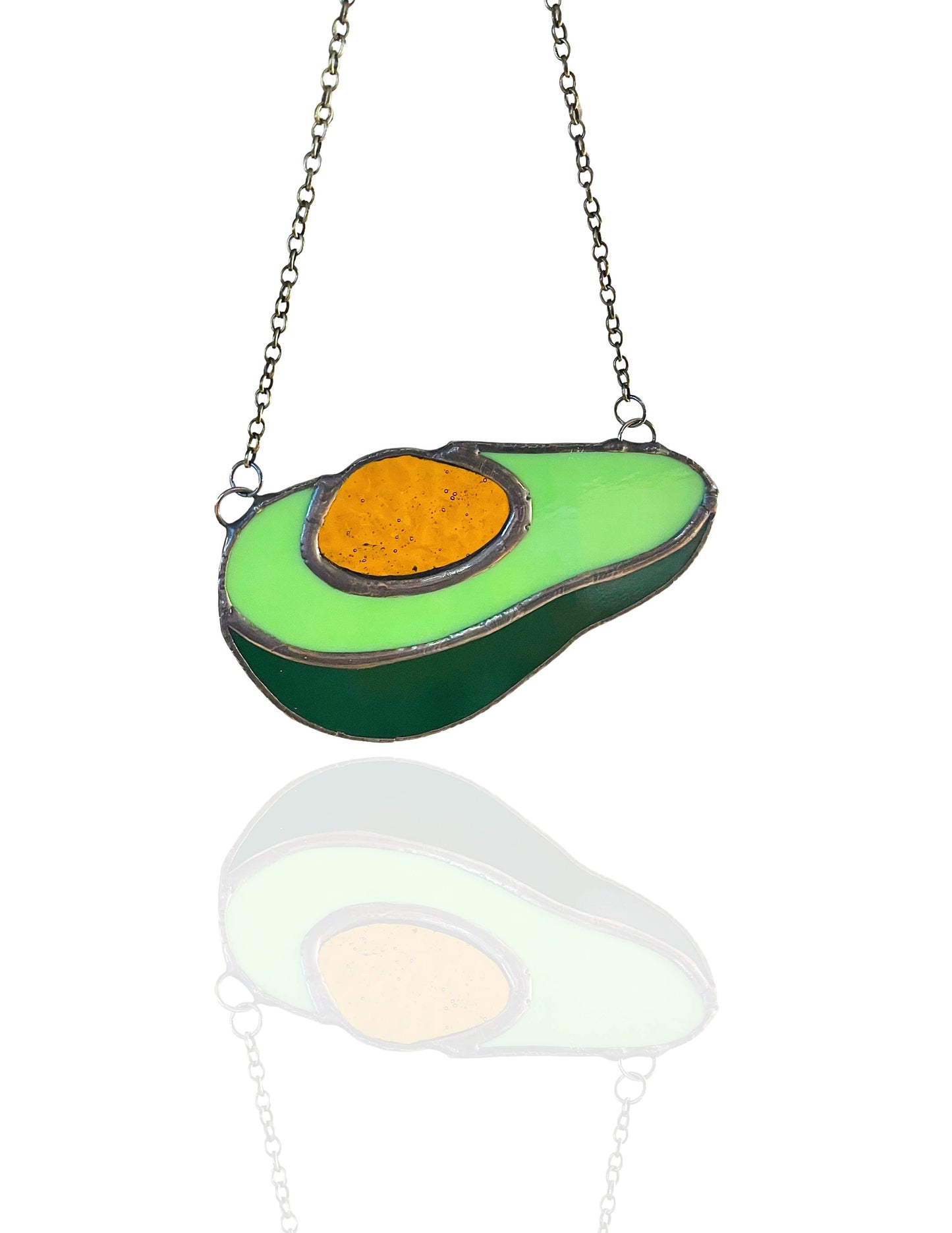Stained Glass Avocado Suncatcher