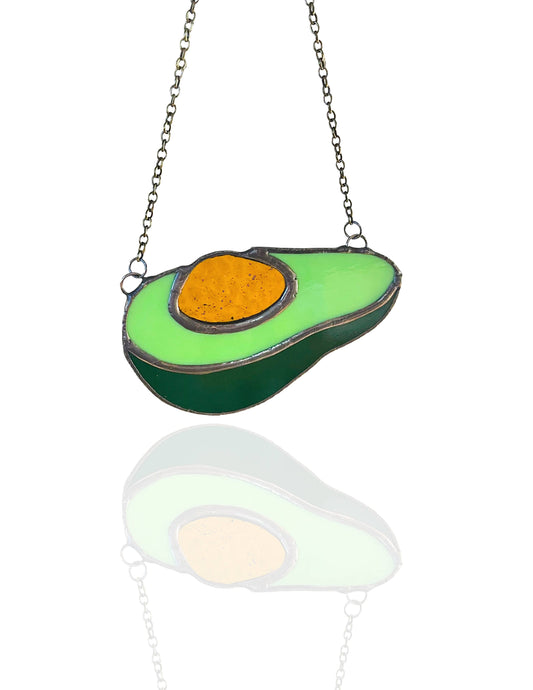 Stained Glass Avocado Suncatcher