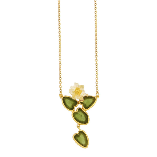 Water Lily Pendant Necklace