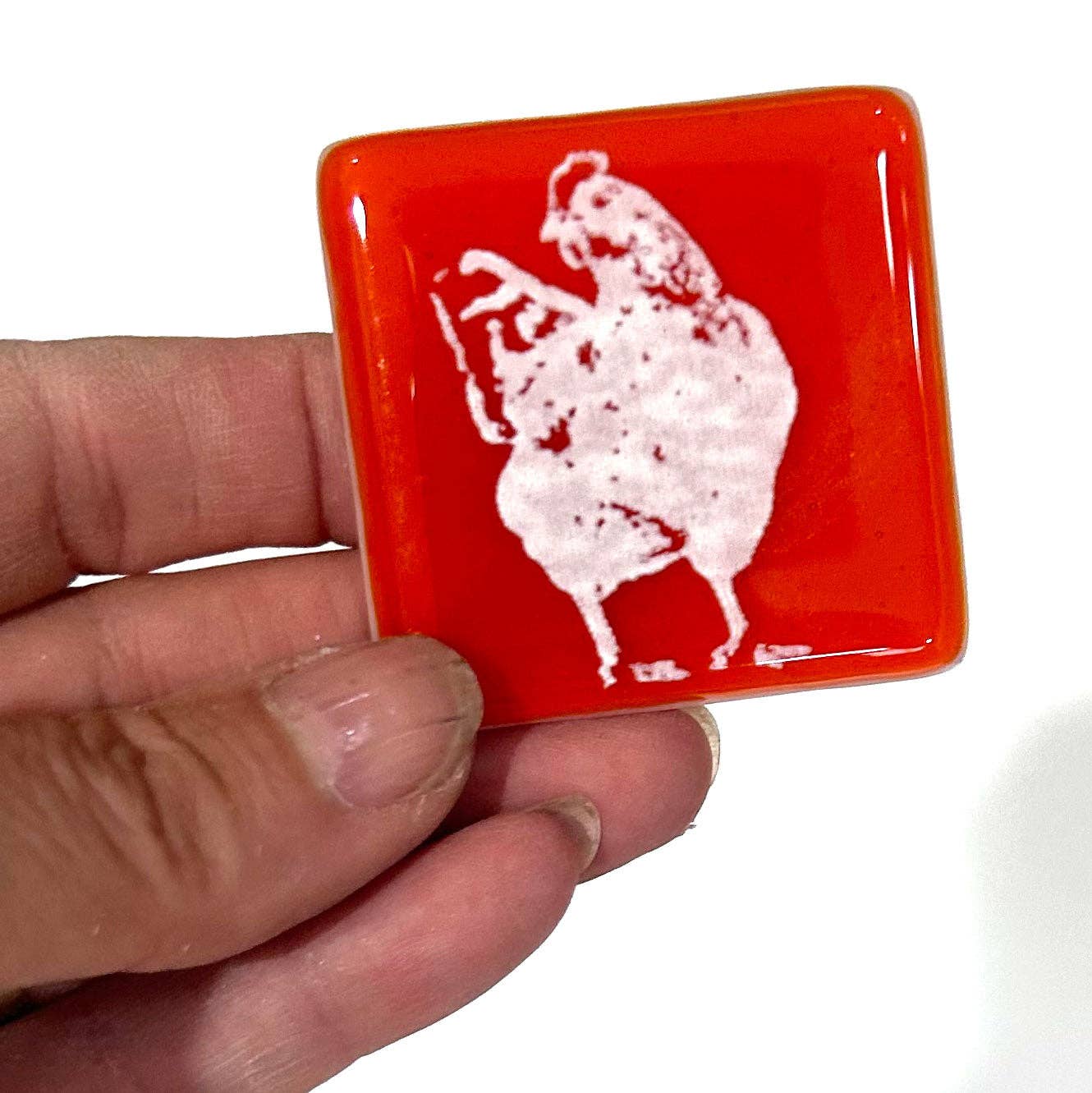 Glass Magnet - Backyard Chicken