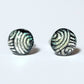 Dichroic Stud Earrings - Round