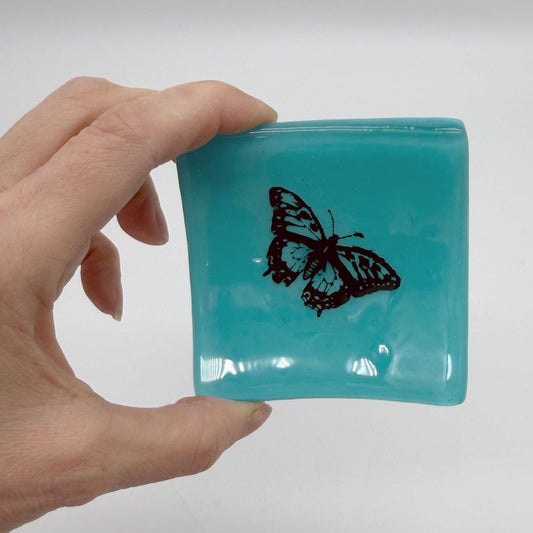 Trinket Dish - Butterfly | 2.75" Fused Glass