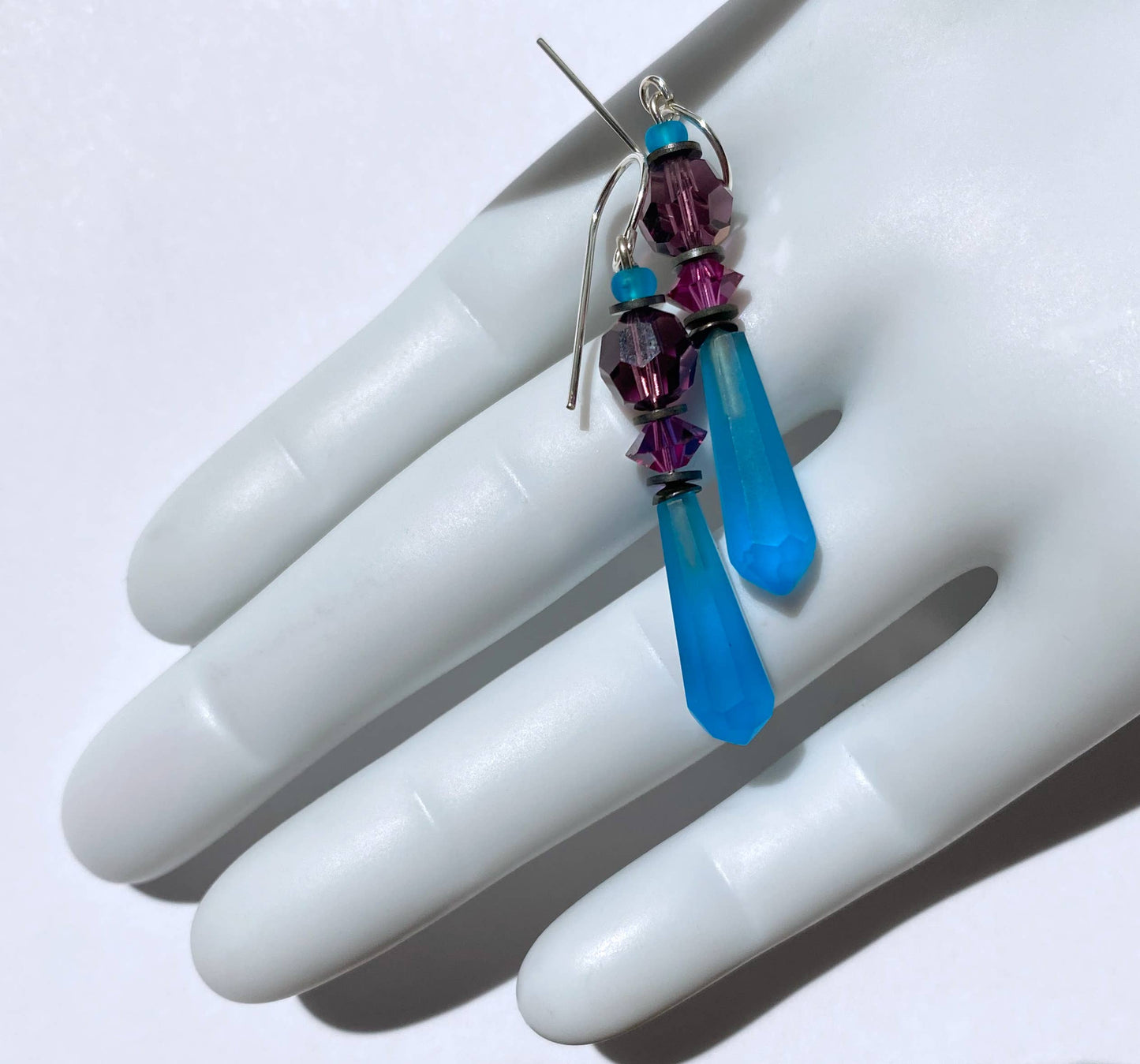 Opera Prism Earrings in Aqua