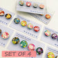 Magnet - Japanese Chiyogami Circles - Sets of 2, 4 or 8