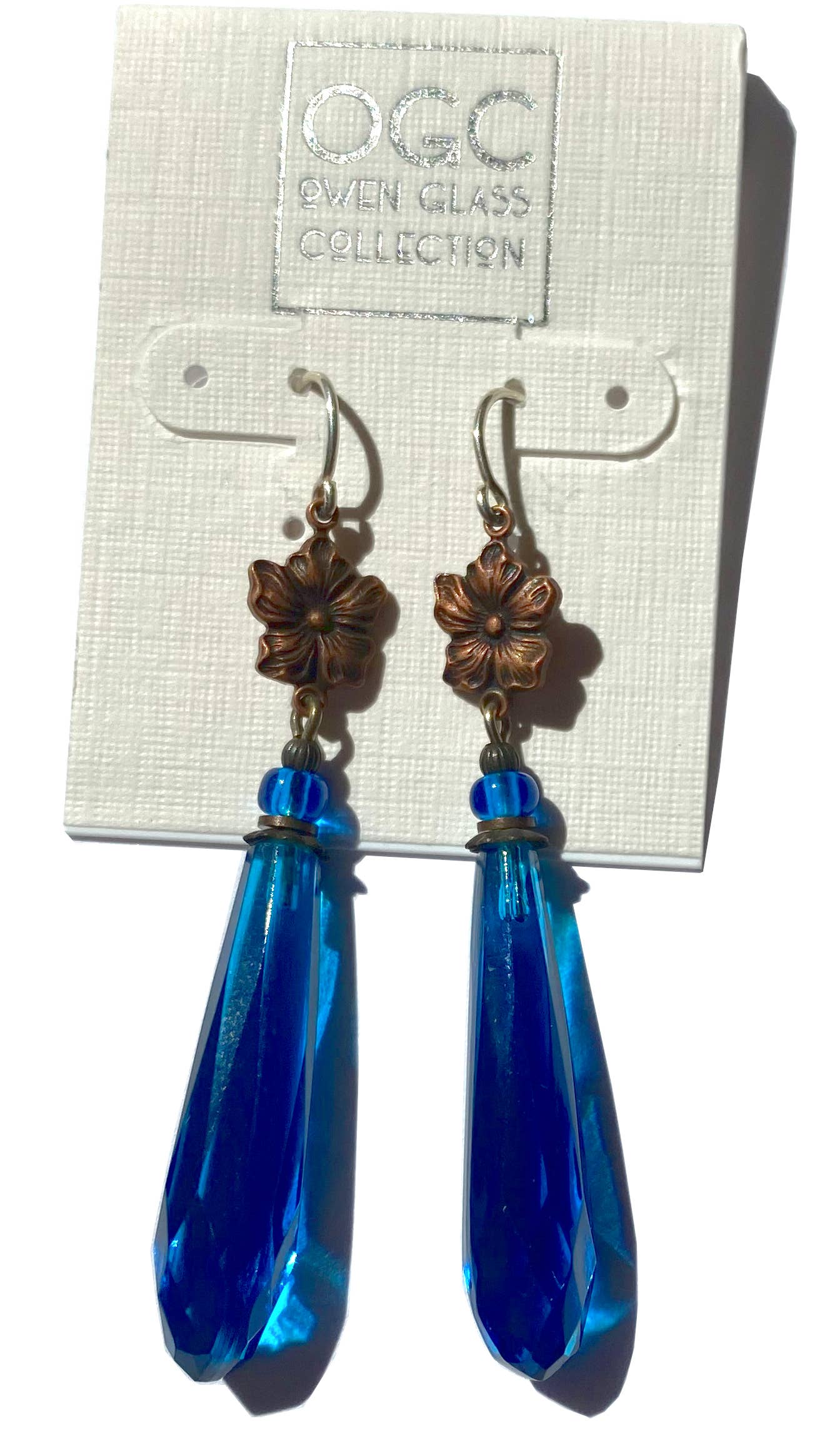 Long Turquoise Prism Drop Earrings
