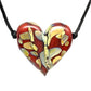 Confetti Flameworked Glass Heart Necklace