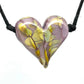 Confetti Flameworked Glass Heart Necklace