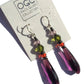 Opera Prism Earrings in Dark Magenta