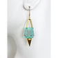 Turquoise & Green Glass Spike Earrings