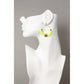 Hoops-Flat Glass Beads in Neon Yellow